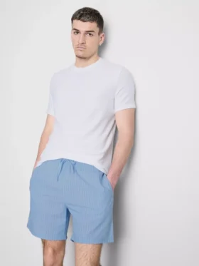 Çizgili kısa pijama takımı