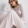 Çizgili nervürlü pijama altları