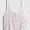 Çizgili nervürlü pijama cami üstü Çizgili nervürlü pijama cami üstü