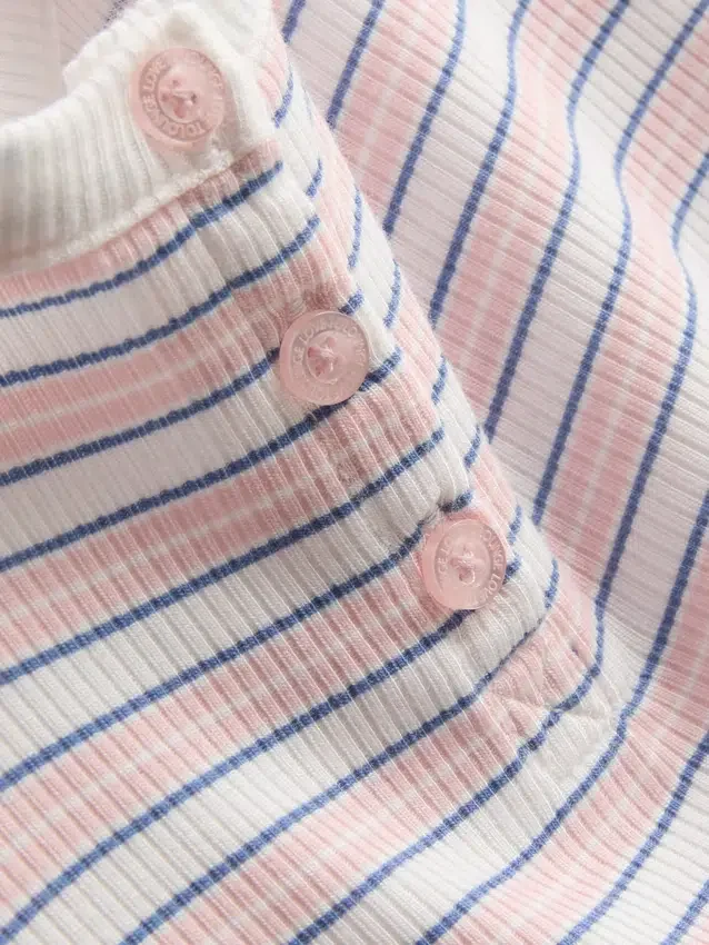 Çizgili nervürlü pijama cami üstü Çizgili nervürlü pijama cami üstü