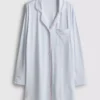 Çizgili oversize erkek tarzı gecelik Çizgili oversize erkek tarzı gecelik