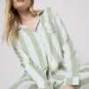 Çizgili pamuklu erkek tarzı pijama Çizgili pamuklu erkek tarzı pijama