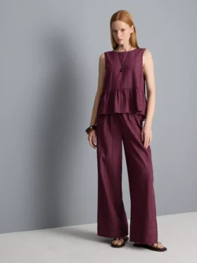 Çizgili peplum etekli tişört