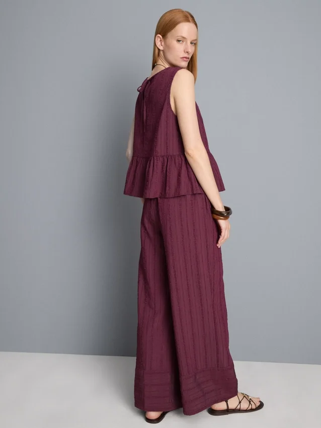 Çizgili peplum etekli tişört Çizgili peplum etekli tişört