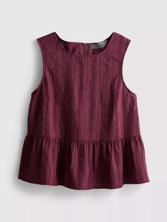 Çizgili peplum etekli tişört Çizgili peplum etekli tişört