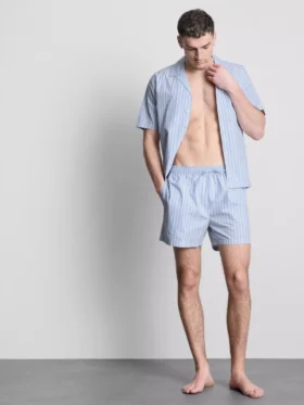 Çizgili pijama şortu