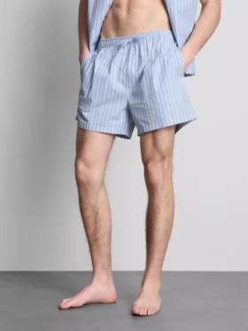 Çizgili pijama şortu