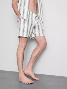 Çizgili pijama şortu