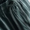 Çizgili poplin uzun pijama