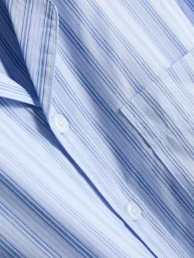 Çizgili uzun kollu pijama takımı