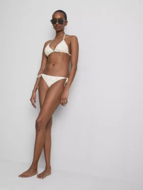 Kabuk desenli, yandan bağlamalı bikini altları