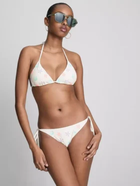 Kabuk desenli, yandan bağlamalı bikini altları