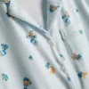 Kahvaltı desenli kısa erkek tarzı pijama