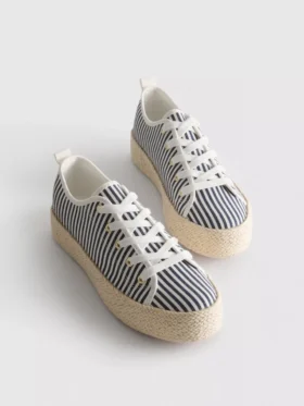 Kanvas jüt düz tabanlı Sneakerlar