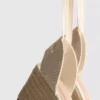 Kapalı burunlu bağcıklı wedge ayakkabılar
