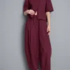 Kağıt dokulu pileli geniş paça pantolon Kağıt dokulu pileli geniş paça pantolon