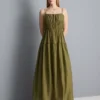 Katlı smock maxi elbise Katlı smock maxi elbise