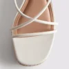 Kayışlı espadril topuklu sandaletler