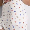 Kelebek desenli nervürlü pijama şortu Kelebek desenli nervürlü pijama şortu