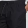 Keten karışımlı büzgülü şort Keten karışımlı büzgülü şort