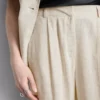 Keten karışımlı geniş paça pantolon Keten karışımlı geniş paça pantolon