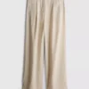 Keten karışımlı geniş paça pantolon Keten karışımlı geniş paça pantolon