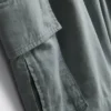 Keten karışımlı kargo şort Keten karışımlı kargo şort