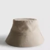 Keten karışımlı kova şapka Keten karışımlı kova şapka