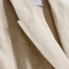 Keten karışımlı kısa kollu blazer Keten karışımlı kısa kollu blazer