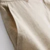 Keten karışımlı pileli bermuda şort Keten karışımlı pileli bermuda şort