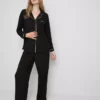Kontrast şeritli boyfriend pijama Kontrast şeritli boyfriend pijama