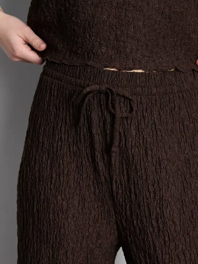 Kırışık düz paça büzgülü pantolon Kırışık düz paça büzgülü pantolon