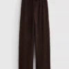Kırışık düz paça büzgülü pantolon Kırışık düz paça büzgülü pantolon