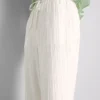 Kırışık düz paça pantolon