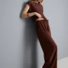 Kırışık geniş paça pantolon