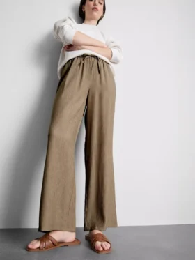 Kırışık geniş paça pantolon