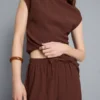Kırışık geniş paça pantolon
