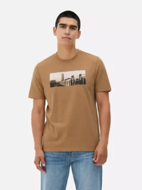 Kısa kollu fotoğraflı tişört