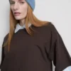 Kutu kesim, bisiklet yaka pamuklu tişört