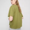 Kutu kesim, bisiklet yaka pamuklu tişört