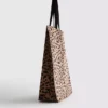 Leopar desenli kanvas tote çanta Leopar desenli kanvas tote çanta
