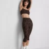 Leopar desenli spor kapri tayt Leopar desenli spor kapri tayt
