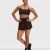Leopar desenli, sırt kısmı açık spor crop top Leopar desenli, sırt kısmı açık spor crop top