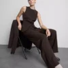 Lila düz paça pantolon Lila düz paça pantolon