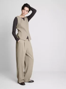 Lila düz paça pantolon