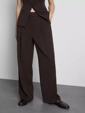 Lila düz paça pantolon