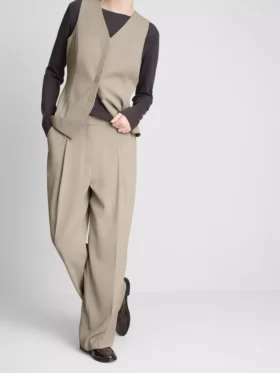 Lila düz paça pantolon