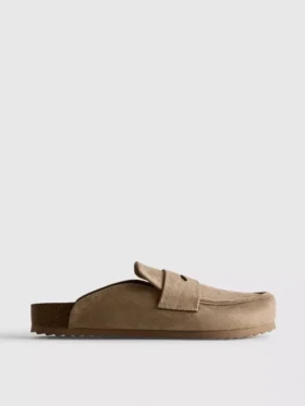Loafer tarzı takunya sandaletler