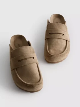 Loafer tarzı takunya sandaletler