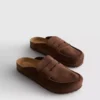 Loafer tarzı takunya sandaletler